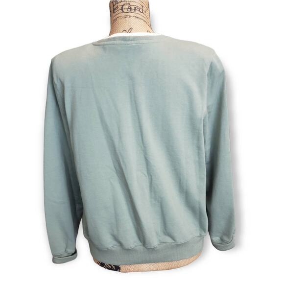Alfred Dunner Pastel Green Heart & Diamond Design Long Sleeved Crew Neck Sweater - Picture 3 of 8